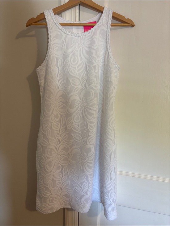 Lilly Pulitzer Dresses & Skirts - Lily Pulitzer White Floral Lace Sleeveless Mini Dress